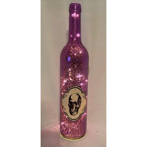 Decorative Halloween Skull Bottle Purple Glitter LED String Lights